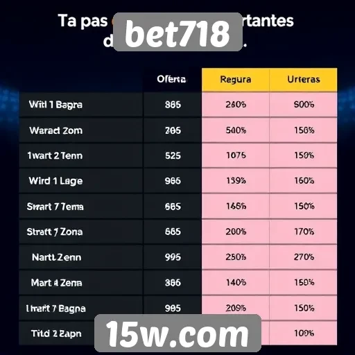 Comparação entre bet718 e concorrentes no mercado